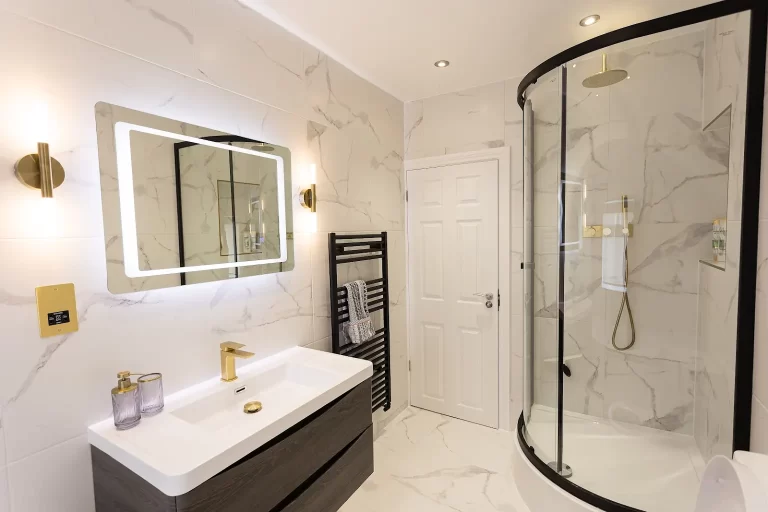 Modern White Marble Bathroom