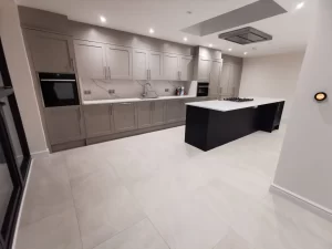 Large Modern White and Grey Kitchen