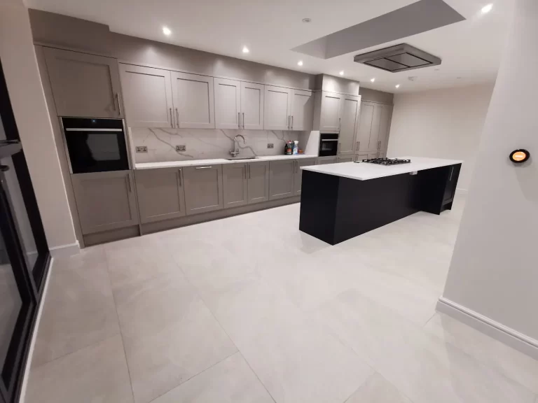 Large Modern White and Grey Kitchen