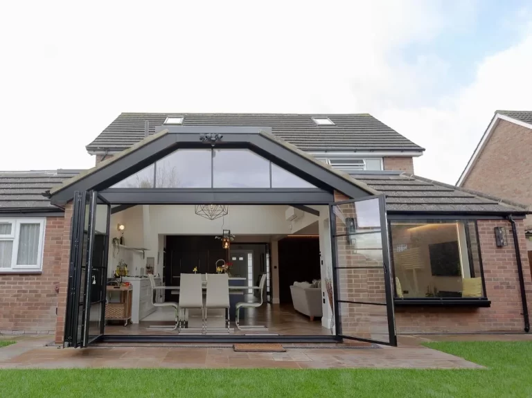 Modern Home Extension with Open Plan Kitchen and Dining Area