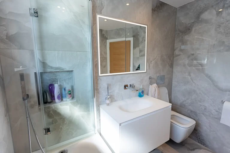 Modern Grey Marble Bathroom